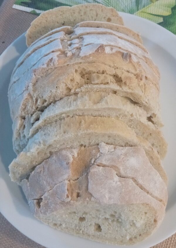 sliced loaf of sourdough bread