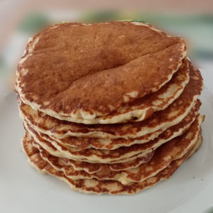 Stack of sourdough pancakes